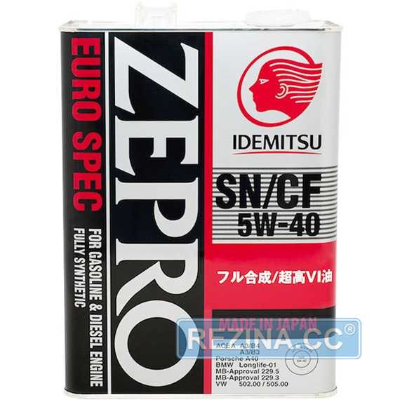 Купить Моторное масло IDEMITSU Zepro Euro Spec SN/CF 5W-40 (4л)