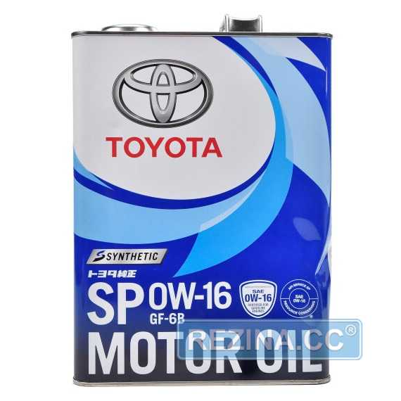 Купить Моторное масло TOYOTA Synthetic Motor Oil 0W-16 SP/GF6B (4л)