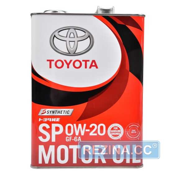 Купить Моторное масло TOYOTA Synthetic Motor Oil 0W-20 SP/GF6A (4л)