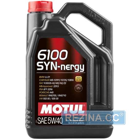 Купить Моторное масло MOTUL 6100 SYN-nergy 5W-40 (5 литров) 368351/107979