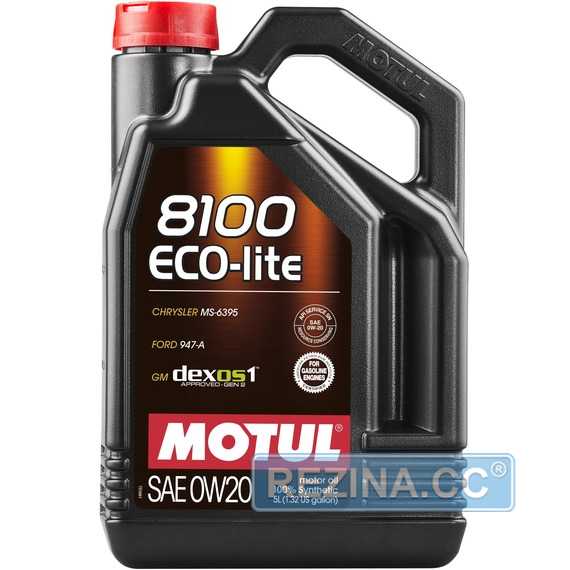 Купить Моторное масло MOTUL 8100 ECO-lite 0W-20 (5 литров) 841151/108536