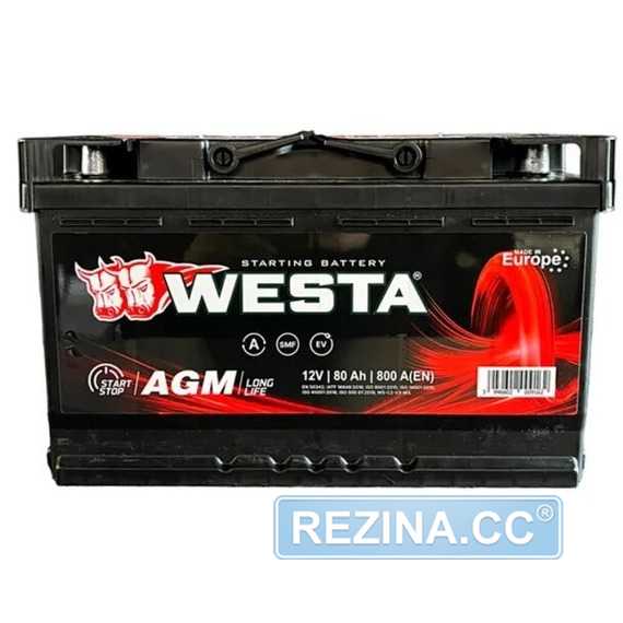 Купить Аккумулятор WESTA 6CT-80Ah АзЕ (AGM80)